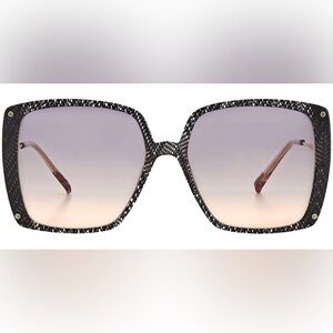 Stylish Black Missoni Oversized Sunglasses
